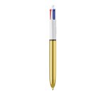 Stylo bille 4 couleurs BIC Shine publicitaire pointe 1 mm - écriture moyenne - marquage 1 couleur