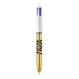 Kugelschreiber 4 Farben BIC Shine Werbeartikel 1 mm Spitze - mittlere Schreibstärke - 1 Farbprägung