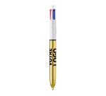 Stylo bille 4 couleurs BIC Shine publicitaire pointe 1 mm - écriture moyenne - marquage 1 couleur
