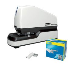 Electric Stapler Optima 60E, white/gray/blue