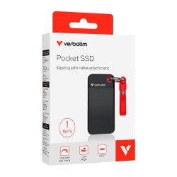 Verbatim SSD 1 To Schwarz mit rotem Kabel