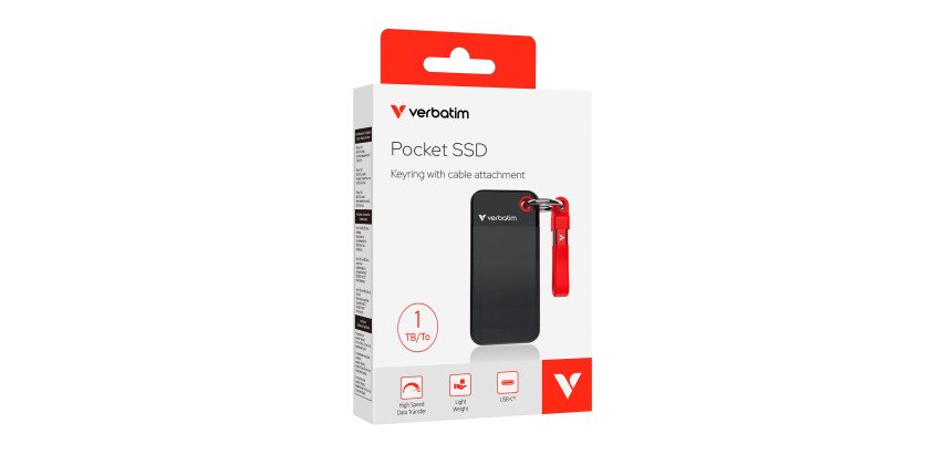 Verbatim SSD 1 To noir avec câble rouge