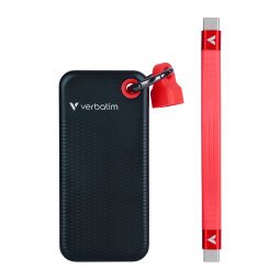 <blockquote>Verbatim 2TB black SSD with red cable</blockquote>