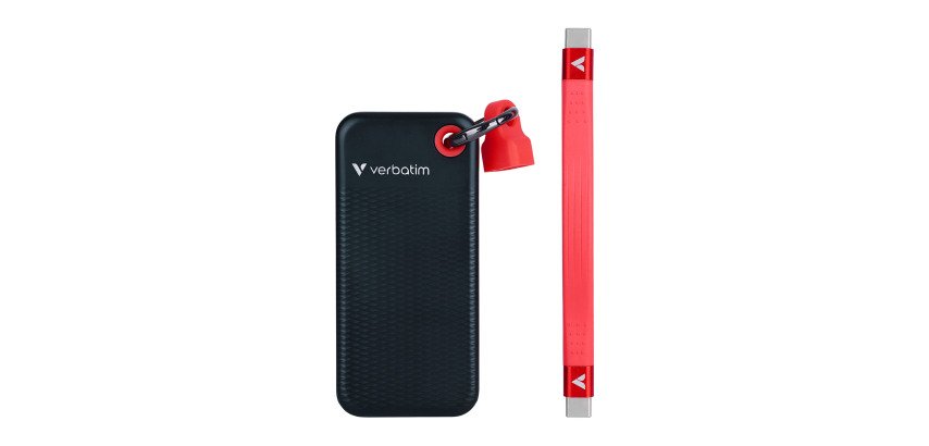 Verbatim SSD 2To schwarz mit rotem Kabel