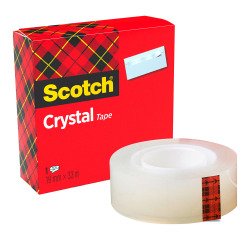 18 Nastri adesivi Scotch Crystal Permanente, supertrasparente polipropilene 19 mmx33m + 6 IN OMAGGIO