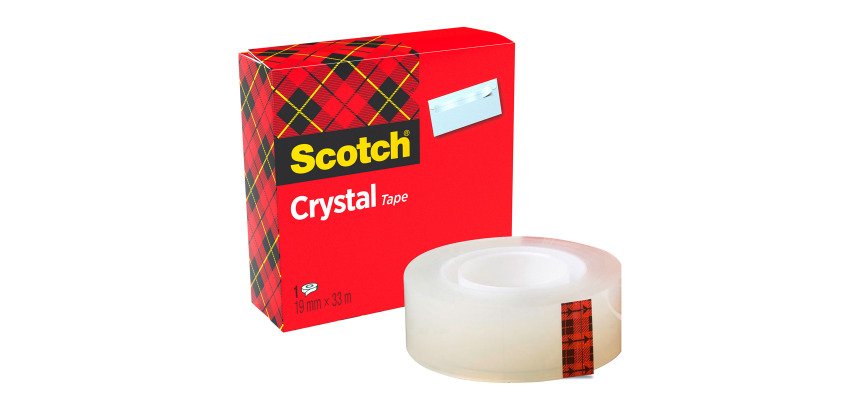18 Nastri adesivi Scotch Crystal Permanente, supertrasparente polipropilene 19 mmx33m + 6 IN OMAGGIO