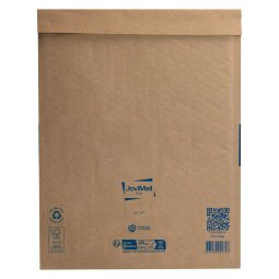 Taschen mit gepolsterten Blasen Jovimail Plus, verstärktes braunes Kraftpapier, 350 x 470 - Packung mit 50 Stück.