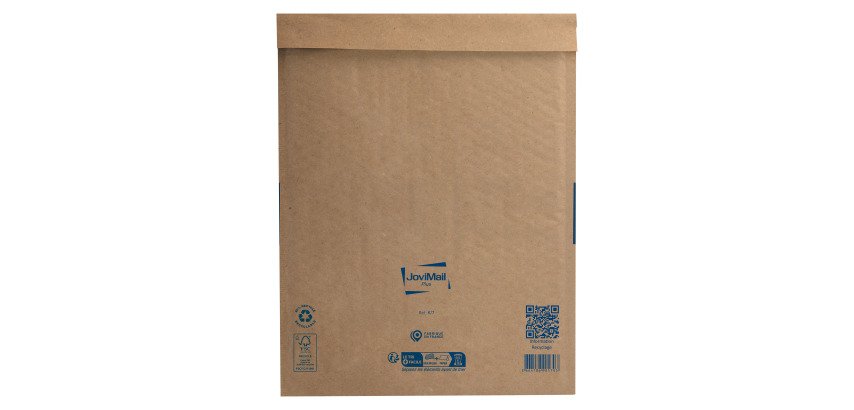 Pochette matelassée bulles Jovimail Plus kraft brun renforcé 350 x 470 - Carton de 50