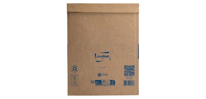 Quilted bubble envelope Jovimail Plus reinforced brown kraft