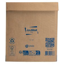 Quilted bubble envelope Jovimail Plus reinforced brown kraft 220 x 260 - Box of 100