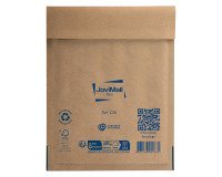 Hoezen met bubbelpatroon Jovimail Plus verstevigde bruine kraft 150 x 210 - Doos van 100