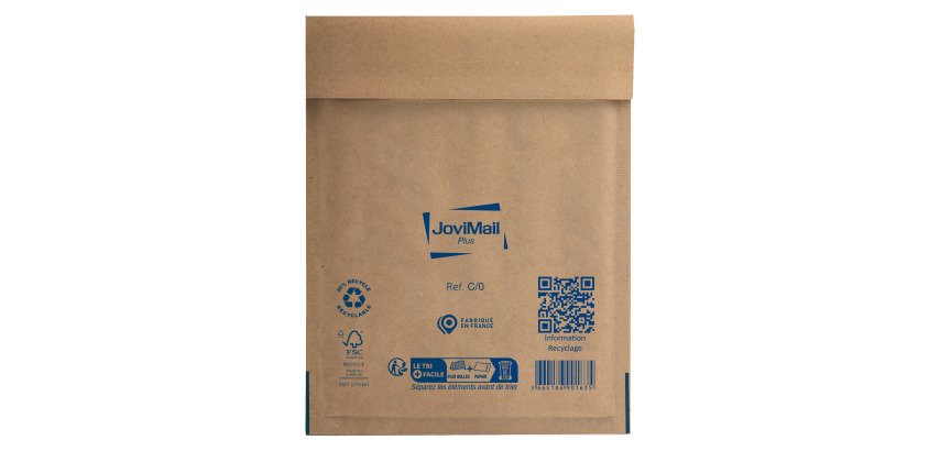 Pochette matelassée bulles Jovimail Plus kraft brun renforcé 150 x 210 - Carton de 100