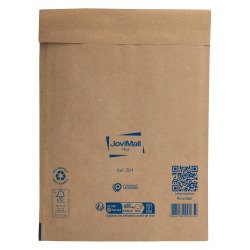 Gepolsterte Luftpolstertasche Jovimail Plus, verstärktes braunes Kraftpapier 180 x 260 - Packung mit 100