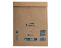 Quilted bubble mailer Jovimail Plus brown reinforced kraft 240 x 330 - Box of 100