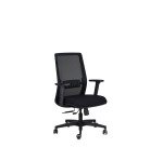 Sedia Model One con schienale in rete nero e seduta colorata