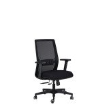 Sedia Model One con schienale in rete e seduta di colore nero
