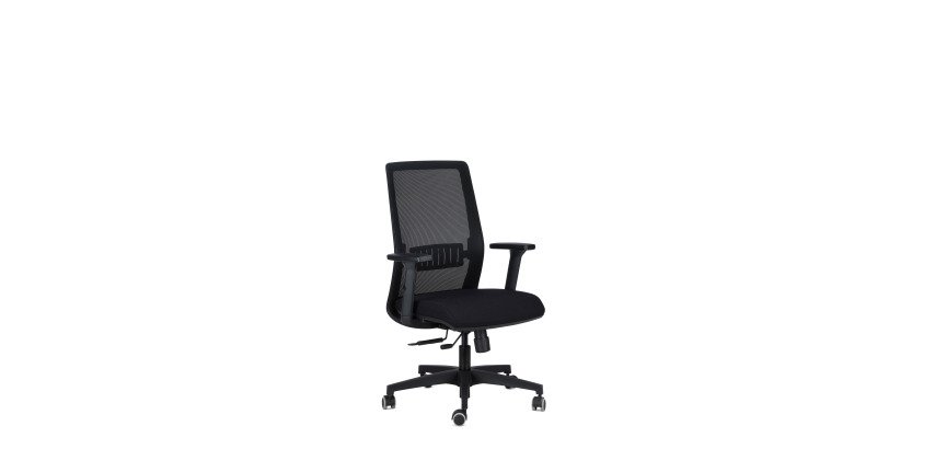 Sedia Model One con schienale in rete nero e seduta colorata