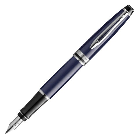 Pluma estilográfica Waterman Expert con cuerpo lacado en azu