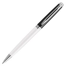 Stylo bille waterman Hémisphère Black & White pointe 1 mm - écriture moyenne