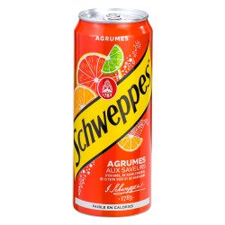 Schweppes agrumes 33 cl - 24 canettes