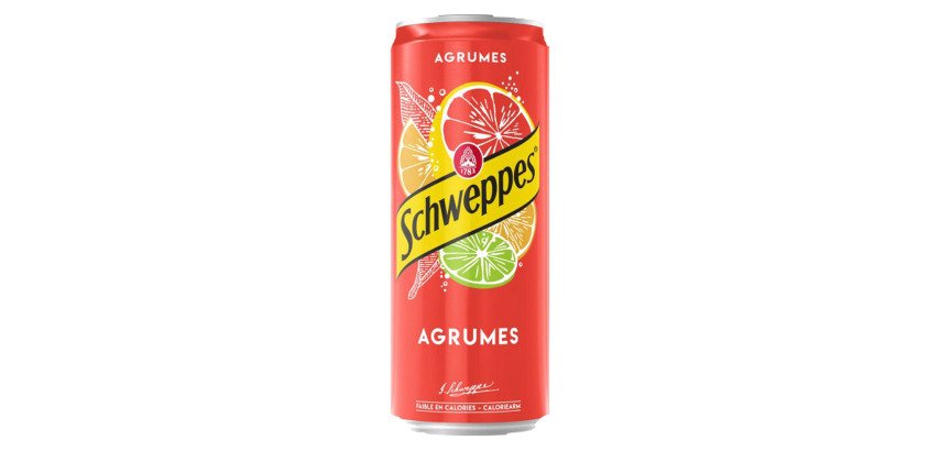 Schweppes agrumes canette 33 cl - Carton de 24