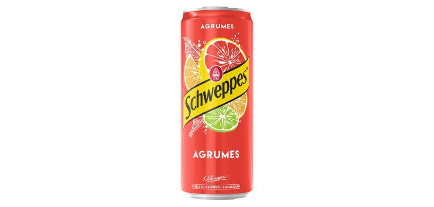 Schweppes agrumes 33 cl - 24 canettes