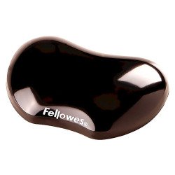 Reposamuñecas Fellowes Flexible de Gel Crystal Negro