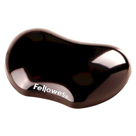 Reposamuñecas para ratón de gel Fellowes Crystal Negro