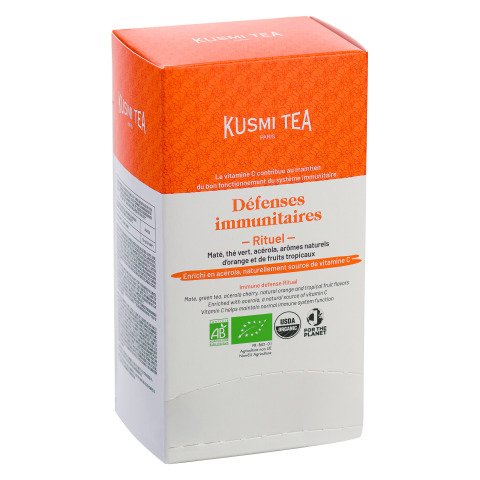 Infusión ritual de defensa inmunológica orgánica Kusmi Tea - Caja de 25 sobres