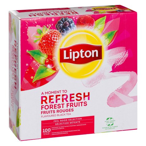 Thé noir fruits des bois Lipton Refresh - Boîte de 100 sachets