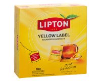 Thé noir Lipton Yellow Label - Boîte de 100 sachets