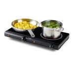 DOMO Plaque de cuisson en céramique - ECO - 2 feux - Ø 18 cm