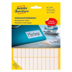 Etiquette multi-usage, 32 x 10 mm, blanc