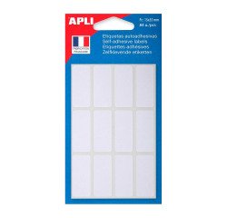 Etiquette multi-usage 15 x 35 mm blanc - Pochette de 84