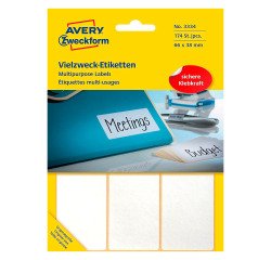 Etiquette multi-usage, 66 x 38 mm, blanc