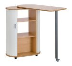 Meuble de cafétéria plateau hêtre - rideau blanc