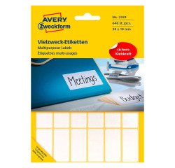Etiquette multi-usage, 38 x 18 mm, blanc