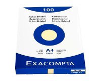 Ficha Bristol 210 x 297 mm unificada amarilla no perforada Exacompta - Caja de 100