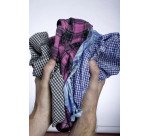 Pezzame industriale camiceria colorata scure in cotone - 10 kg (5 pacchi da 2 kg)