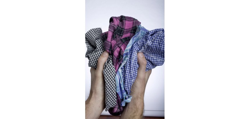 Pezzame industriale camiceria colorata scure in cotone - 10 kg (5 pacchi da 2 kg)