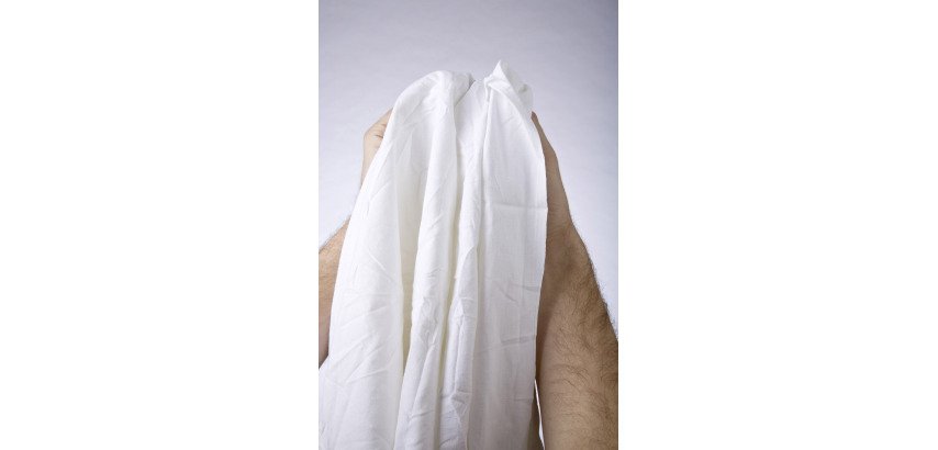 Pezzame industriale lenzuola bianche in cotone - 10 kg (5 pacchi da 2 kg)