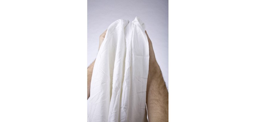 Pezzame industriale lenzuola bianche in cotone - 10 kg (5 pacchi da 2 kg)