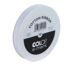 Bande textile pour e-mark go, 10 mm x 25 m, blanc