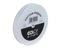 Bande textile pour e-mark go, 10 mm x 25 m, blanc