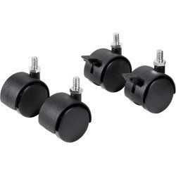 Kit de roulettes pour tableau de présentation, noir