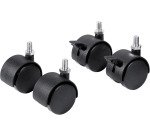 Kit de roulettes pour tableau de présentation, noir