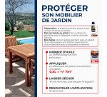 Huile protectrice mobilier de jardin - teck et bois exotique - incolore - 1