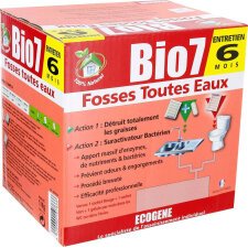 Traitement et entretien fosses septiques Bio 7 - Toutes eaux - 1 Kg