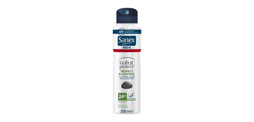 Dédorant Sanex Men Natur Protect Respect & Control - Aérosol de 200 ml