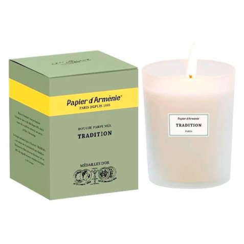 Bougie blanche - Papier d'Arménie - 40 heures - 400 g